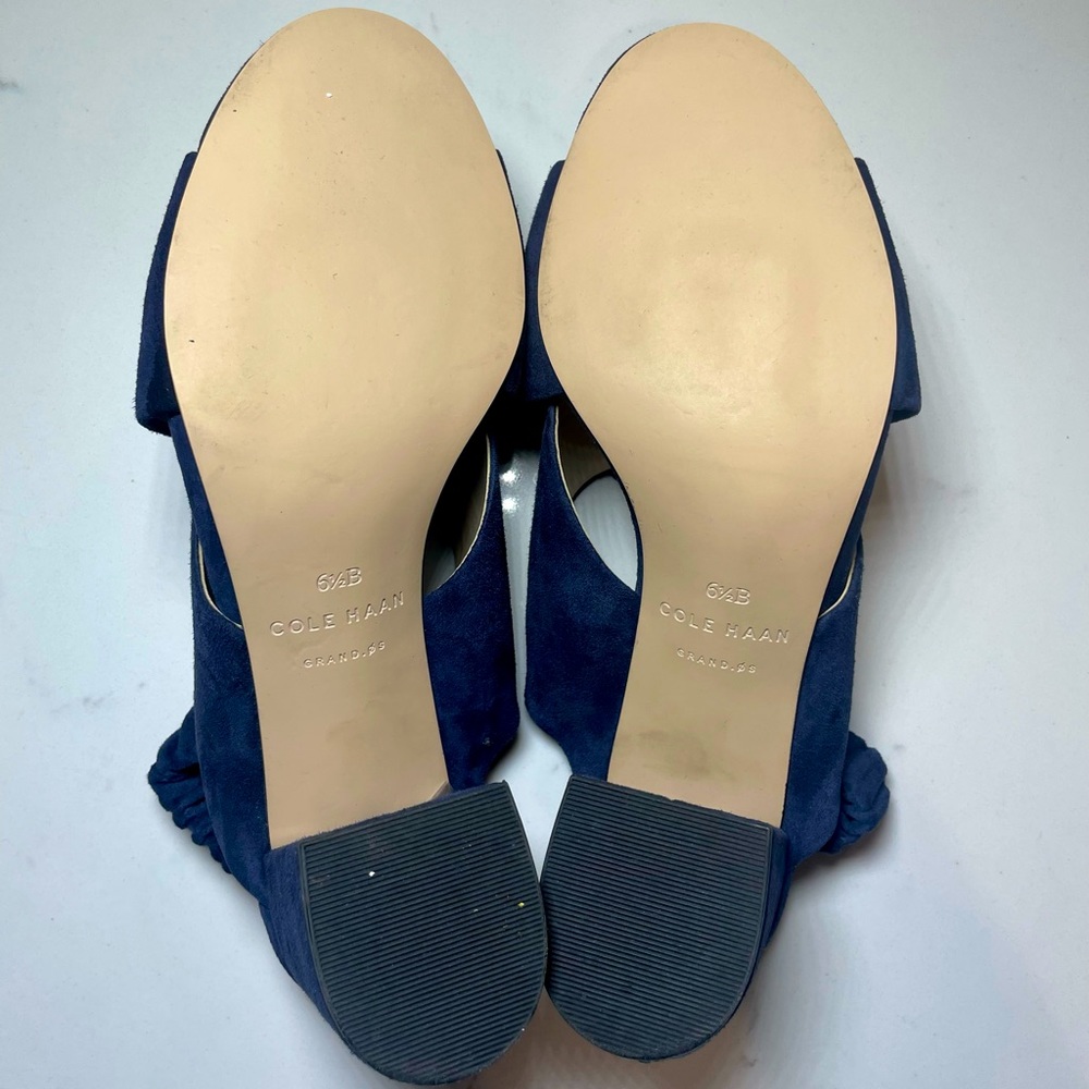 NWOT Cole Haan | Blue Suede Slingback Sandals - Picture 9 of 9